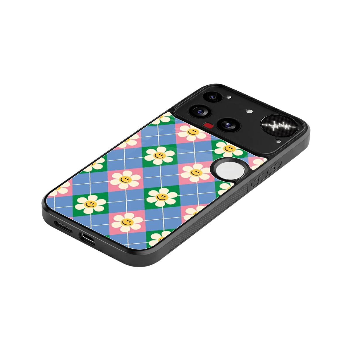 Joy Petals stylish phone case for nothing phone 3 | glossy glass and slim fit