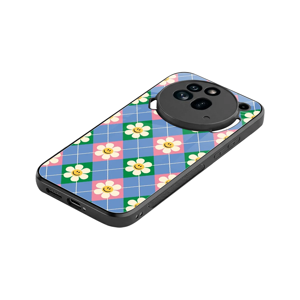 Joy Petals stylish phone case for nothing phone 3a pro | glossy glass and slim fit