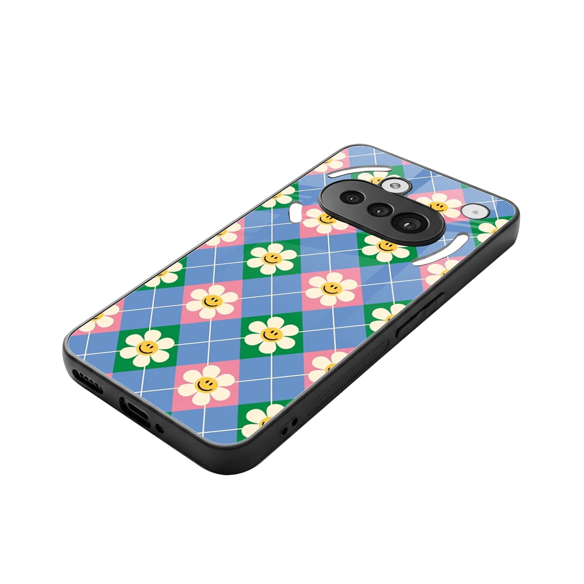 Joy Petals stylish phone case for nothing phone 3a | glossy glass and slim fit