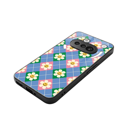 Joy Petals stylish phone case for nothing phone 3a | glossy glass and slim fit