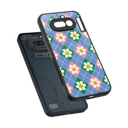 Joy Petals sleek nothing phone 4a cover with tempered glass back and TPU edges