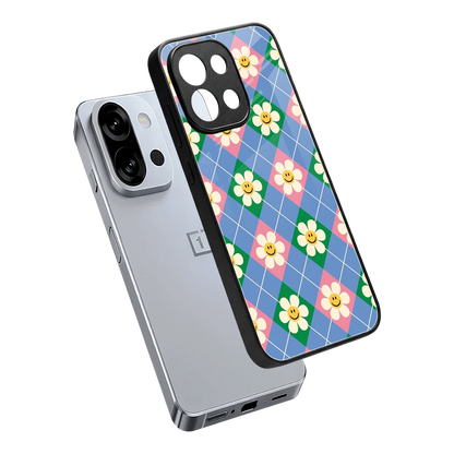 Joy Petals sleek oneplus 13s cover with tempered glass back and TPU edges