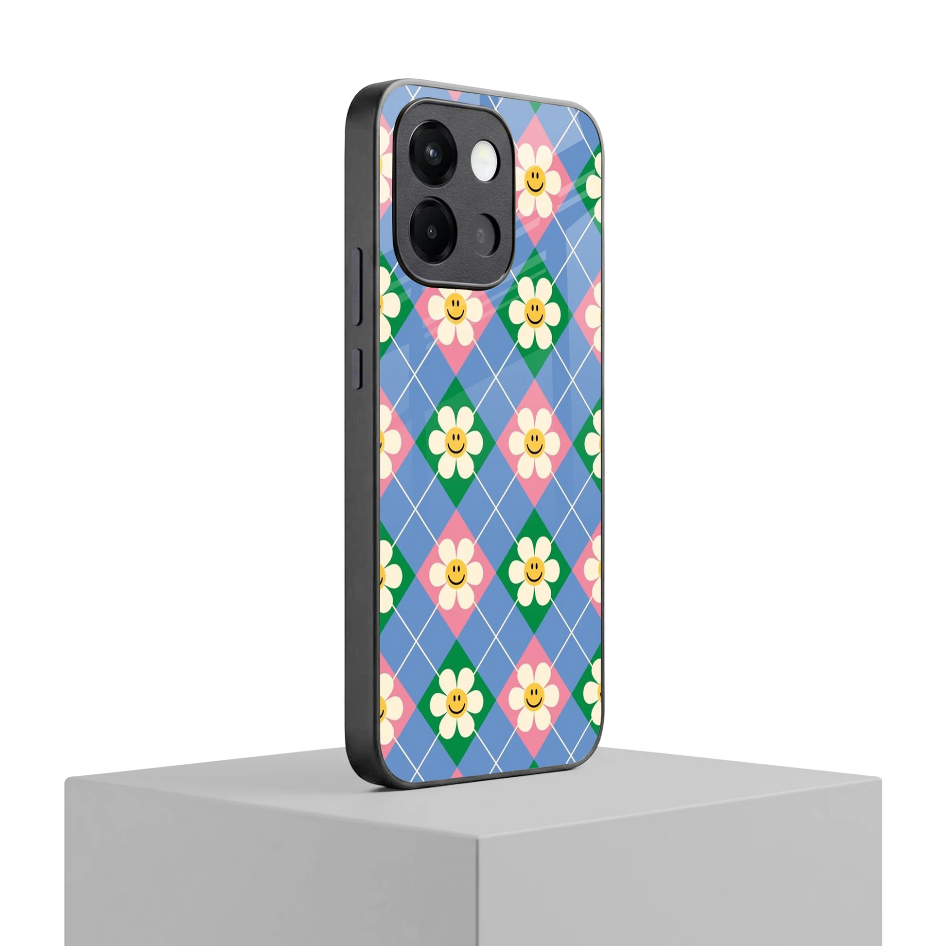 Joy Petals oneplus 13s mobile cover | shockproof glass phone case