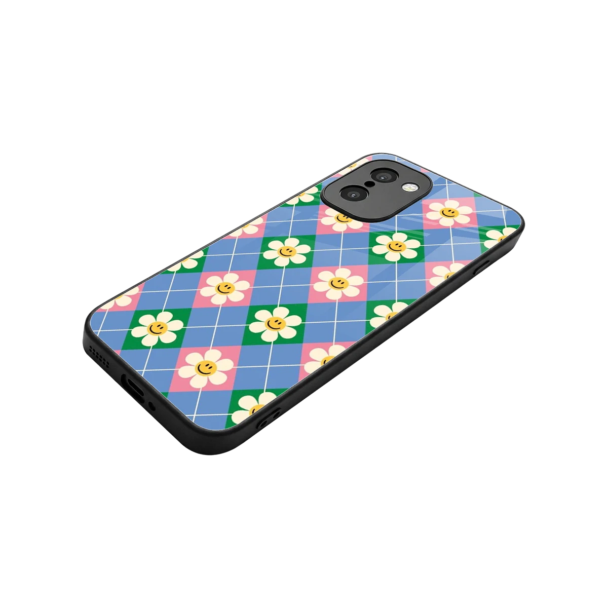Joy Petals stylish phone case for oneplus 15r | glossy glass and slim fit