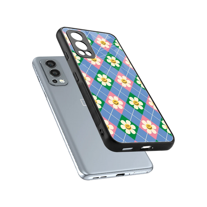 Joy Petals sleek oneplus nord 2 cover with tempered glass back and TPU edges