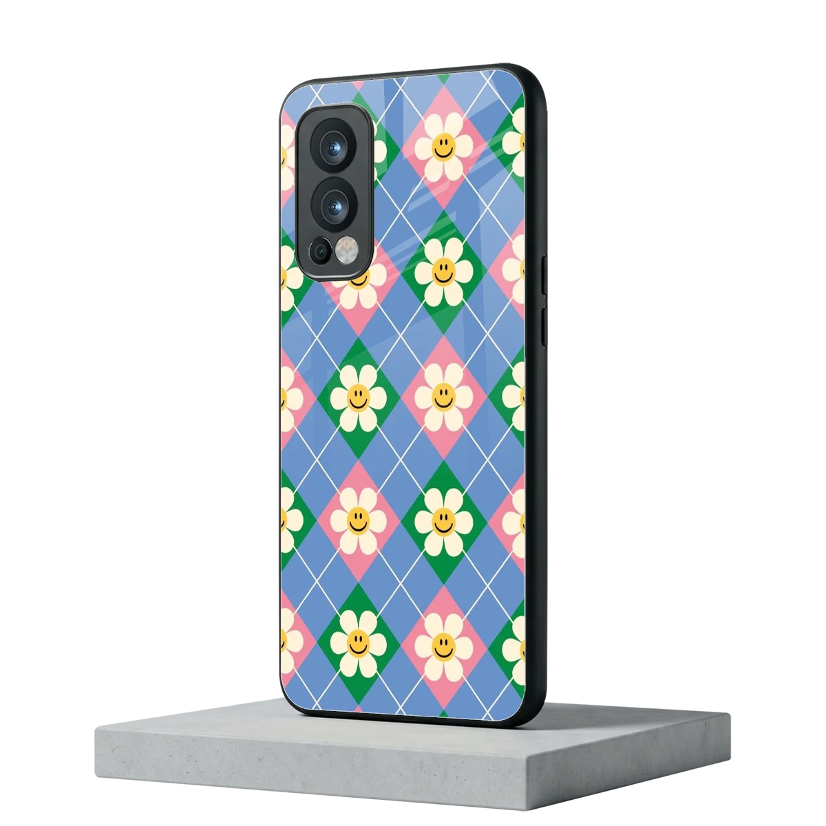 Joy Petals oneplus nord 2 mobile cover | shockproof glass phone case