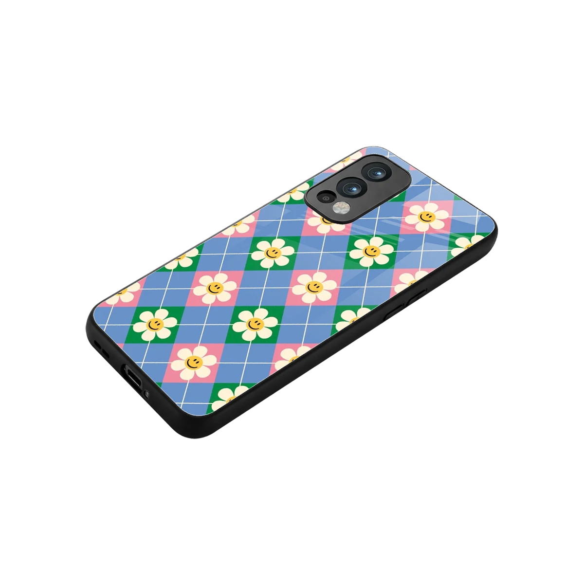 Joy Petals stylish phone case for oneplus nord 2 | glossy glass and slim fit