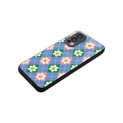 Joy Petals stylish phone case for oneplus nord 2 | glossy glass and slim fit