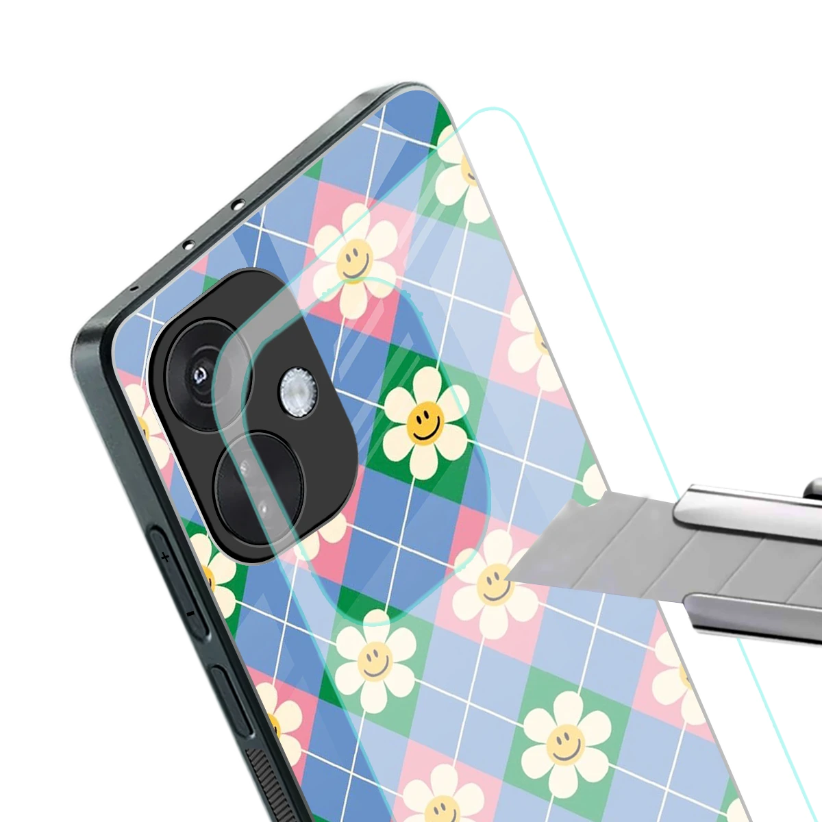 Joy Petals stylish phone case for oneplus nord ce 3 | glossy glass and slim fit