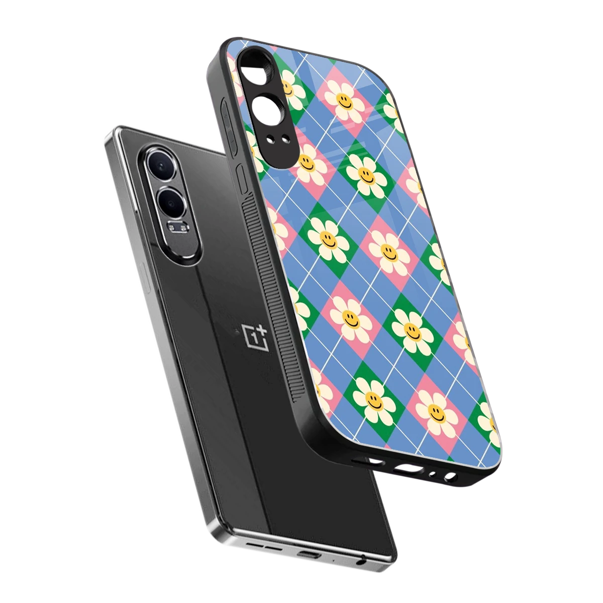 Joy Petals sleek oneplus nord ce 4 lite cover with tempered glass back and TPU edges