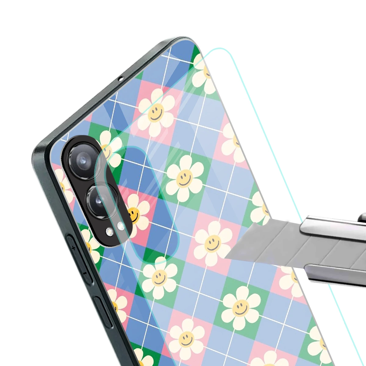 Joy Petals stylish phone case for oneplus nord ce 4 lite | glossy glass and slim fit