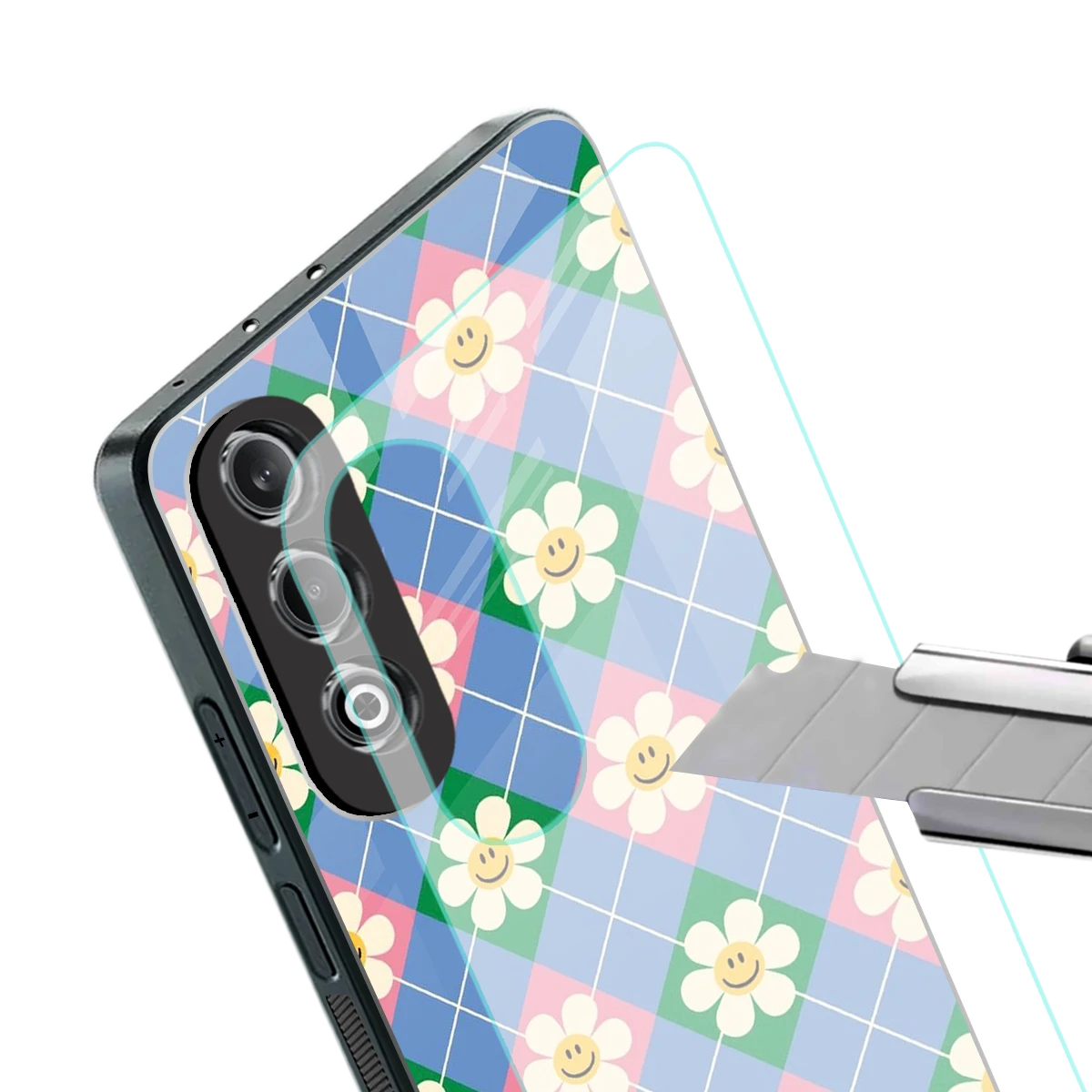 Joy Petals stylish phone case for oneplus nord ce 4 | glossy glass and slim fit