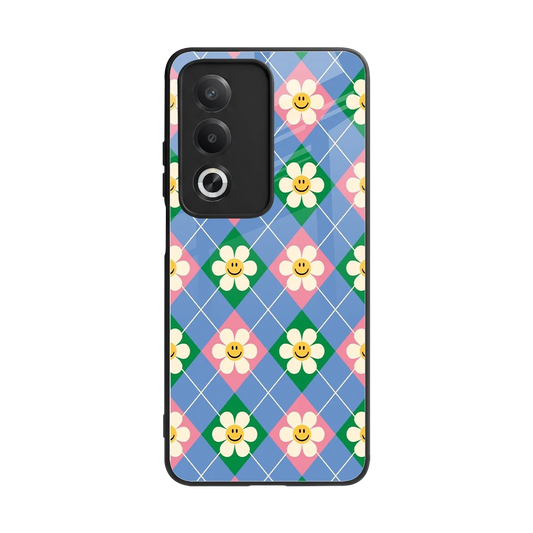 Joy Petals back phone cover | glass case for oppo a3 pro