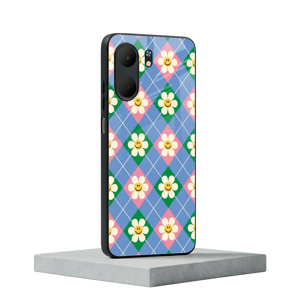 Joy Petals oppo a5x 5g mobile cover | shockproof glass phone case
