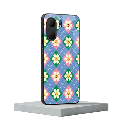 Joy Petals oppo a5x 5g mobile cover | shockproof glass phone case