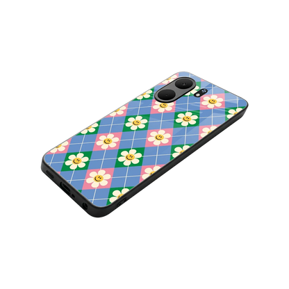 Joy Petals stylish phone case for oppo a5x 5g | glossy glass and slim fit