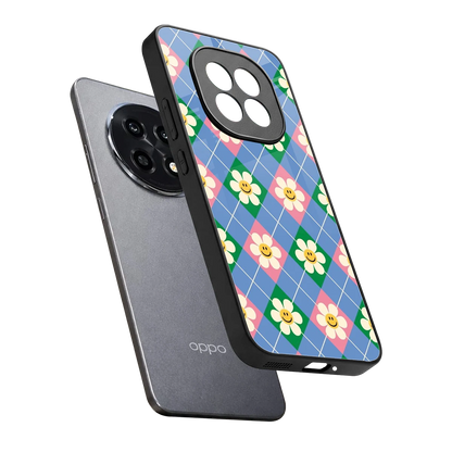 Joy Petals sleek oppo f29 pro 5g cover with tempered glass back and TPU edges