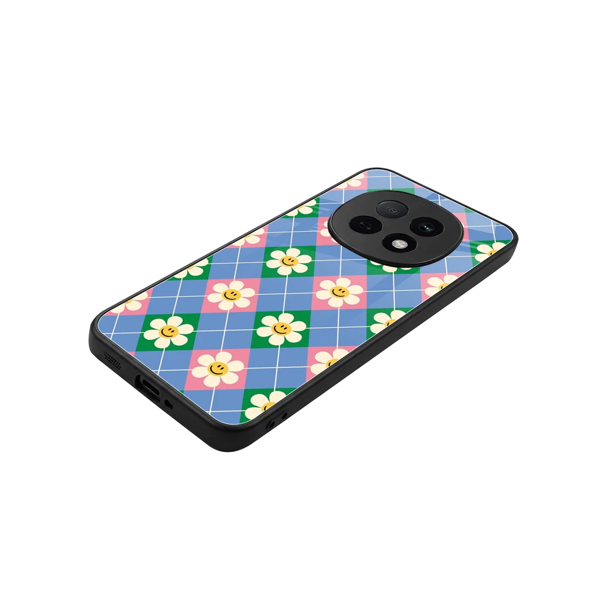 Joy Petals stylish phone case for oppo f29 pro 5g | glossy glass and slim fit