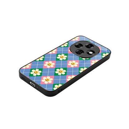 Joy Petals stylish phone case for oppo f31 pro 5g | glossy glass and slim fit
