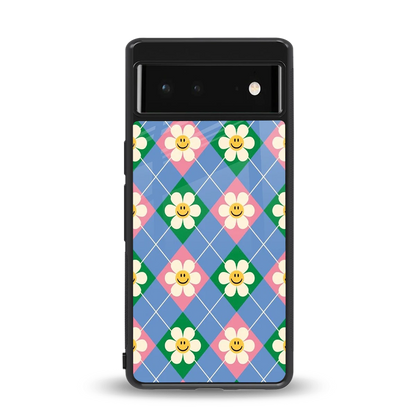 Joy Petals back phone cover | glass case for google pixel 6a