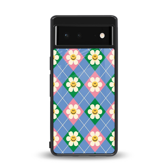 Joy Petals back phone cover | glass case for google pixel 6a