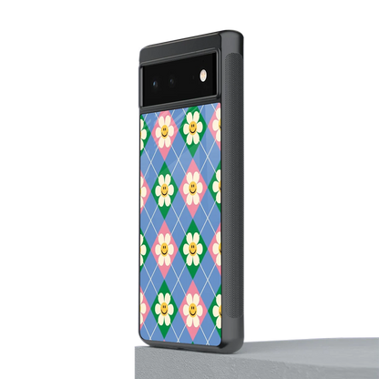 Joy Petals stylish phone case for google pixel 6 | glossy glass and slim fit