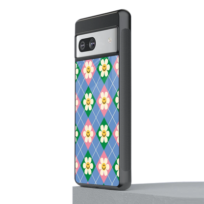 Joy Petals stylish phone case for google pixel 7 | glossy glass and slim fit