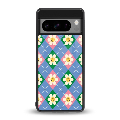 Joy Petals back phone cover | glass case for google pixel 8 pro
