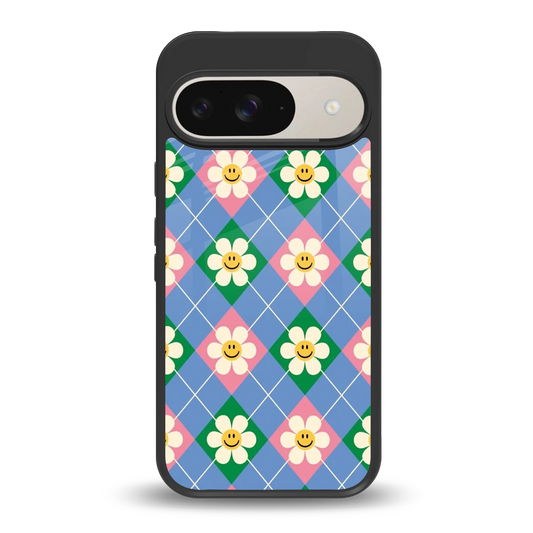 Joy Petals back phone cover | glass case for google pixel 9