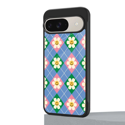 Joy Petals google pixel 9 mobile cover | shockproof glass phone case