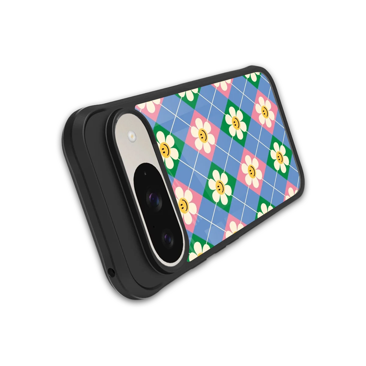Joy Petals stylish phone case for google pixel 9 | glossy glass and slim fit