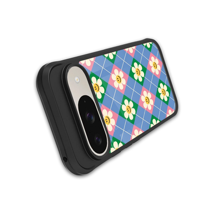 Joy Petals stylish phone case for google pixel 9 | glossy glass and slim fit