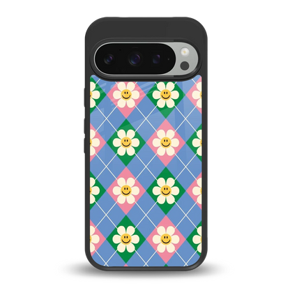 Joy Petals back phone cover | glass case for google pixel 9 pro