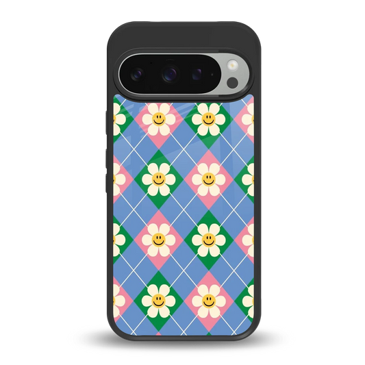 Joy Petals back phone cover | glass case for google pixel 9 pro xl
