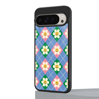 Joy Petals google pixel 9 pro mobile cover | shockproof glass phone case