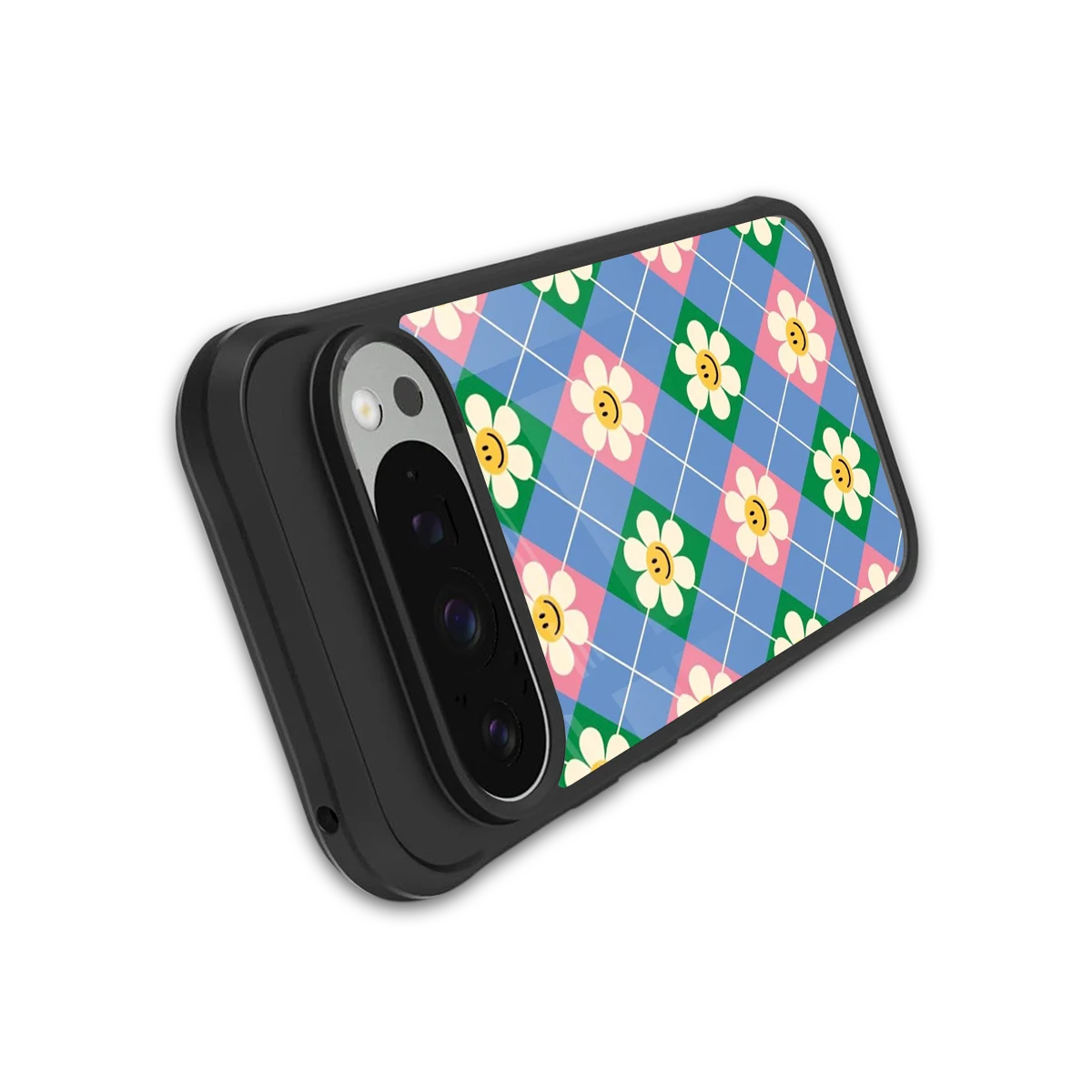 Joy Petals stylish phone case for google pixel 9 pro xl | glossy glass and slim fit