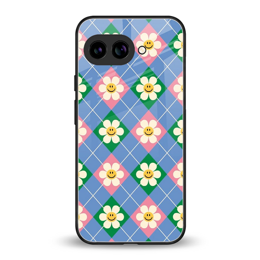 Joy Petals back phone cover | glass case for google pixel 9a