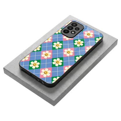 Joy Petals stylish phone case for samsung galaxy a23 | glossy glass and slim fit