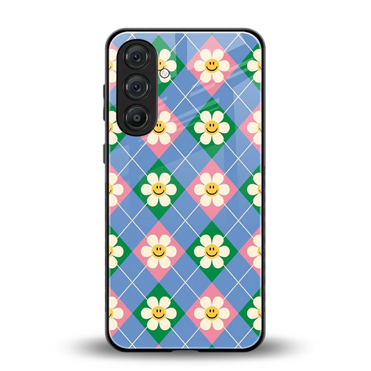 Joy Petals back phone cover | glass case for samsung galaxy m36 5g