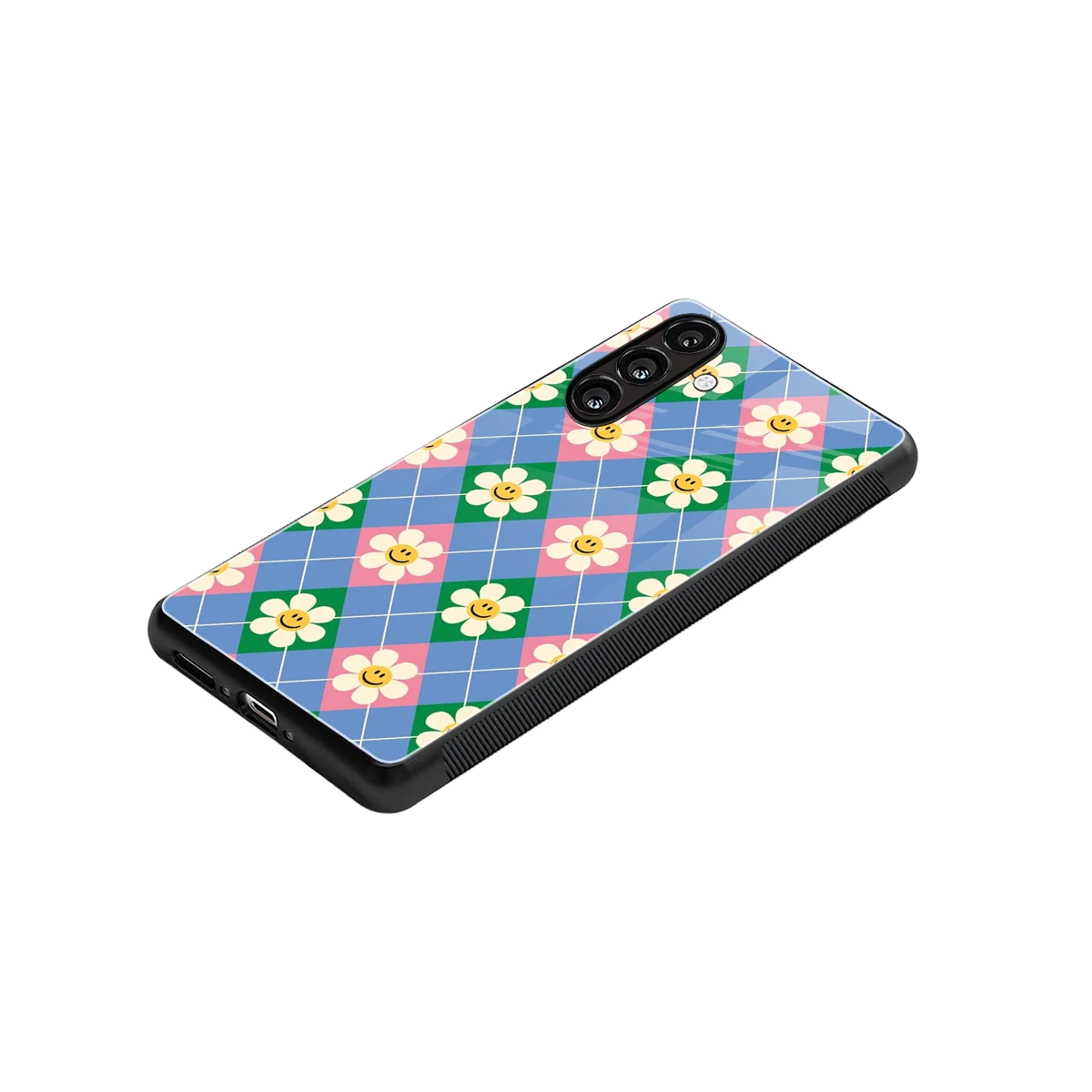 Joy Petals stylish phone case for samsung galaxy a55 5g | glossy glass and slim fit