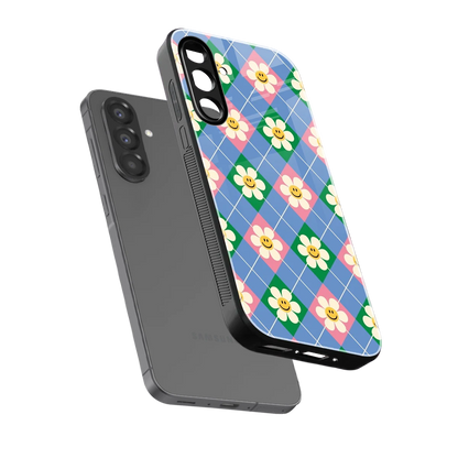 Joy Petals sleek samsung galaxy a36 5g cover with tempered glass back and TPU edges