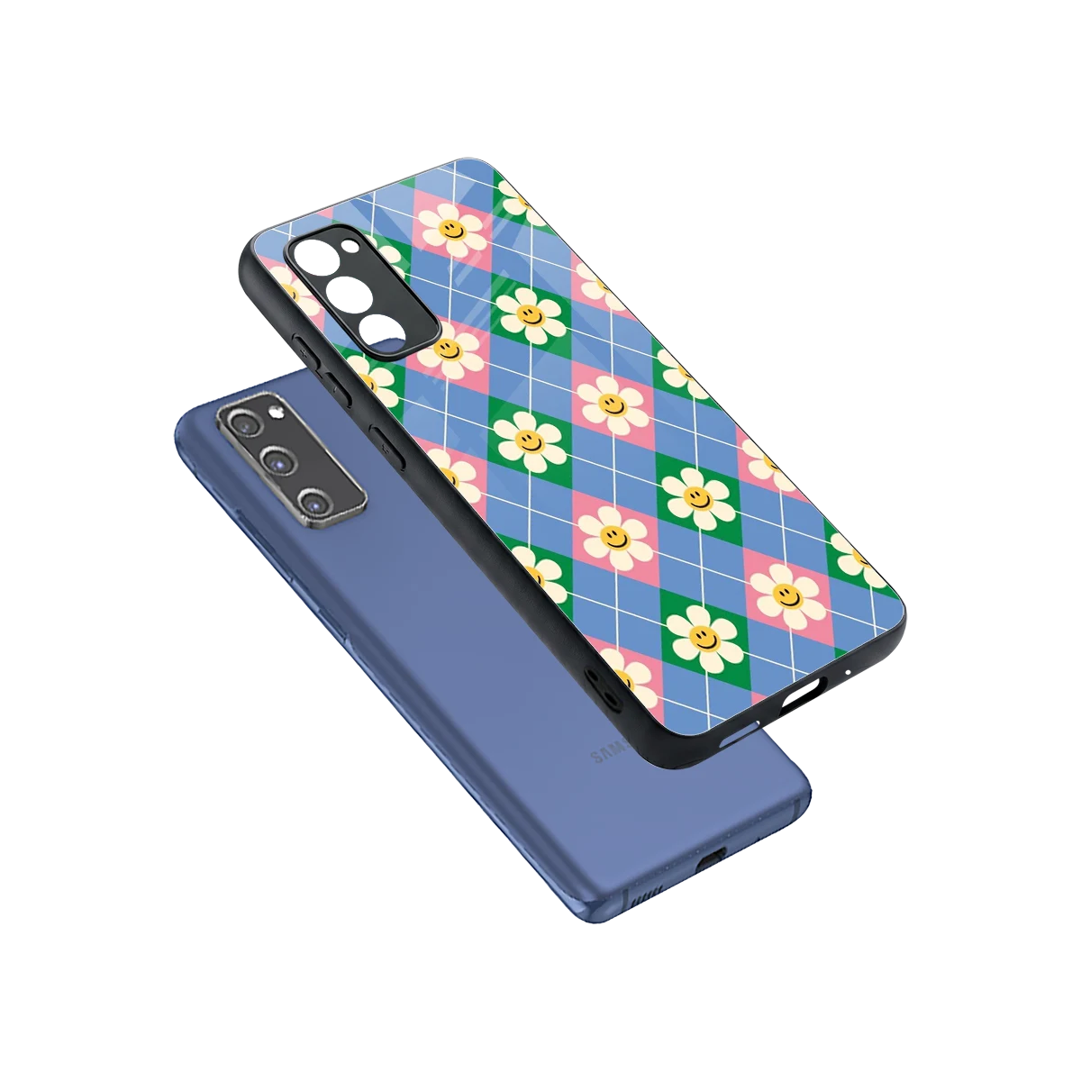 Joy Petals sleek samsung galaxy s20 fe cover with tempered glass back and TPU edges