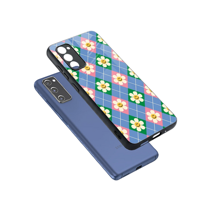 Joy Petals sleek samsung galaxy s20 fe cover with tempered glass back and TPU edges