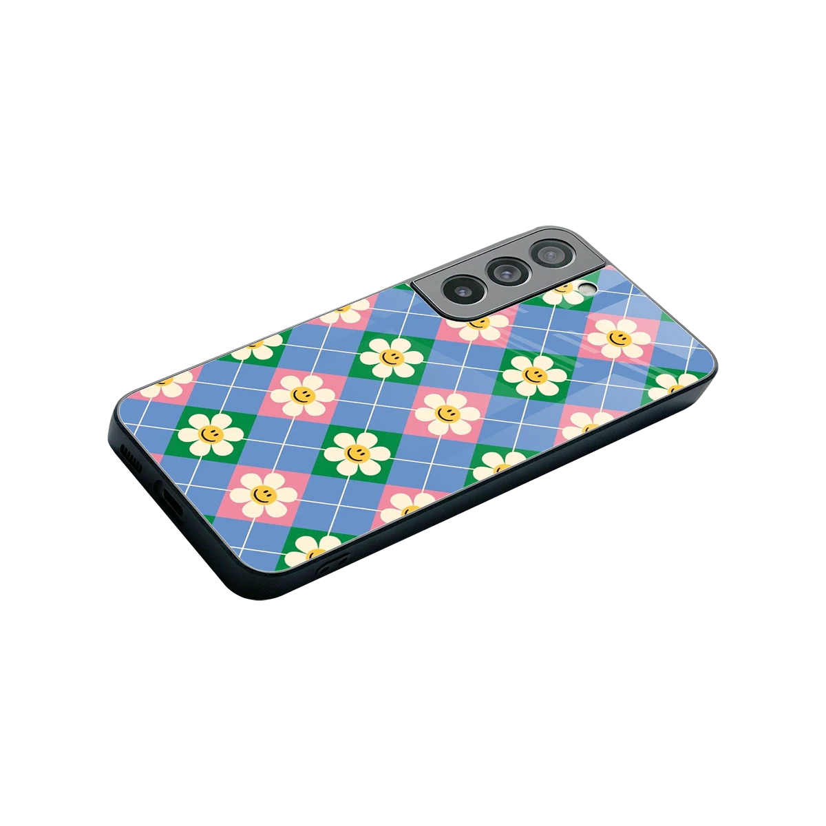 Joy Petals stylish phone case for samsung galaxy s22 | glossy glass and slim fit