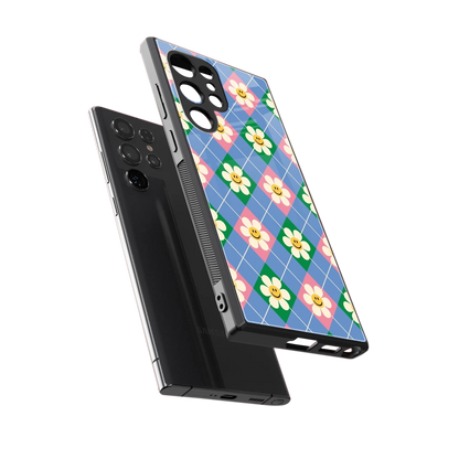 Joy Petals sleek samsung galaxy s23 ultra cover with tempered glass back and TPU edges