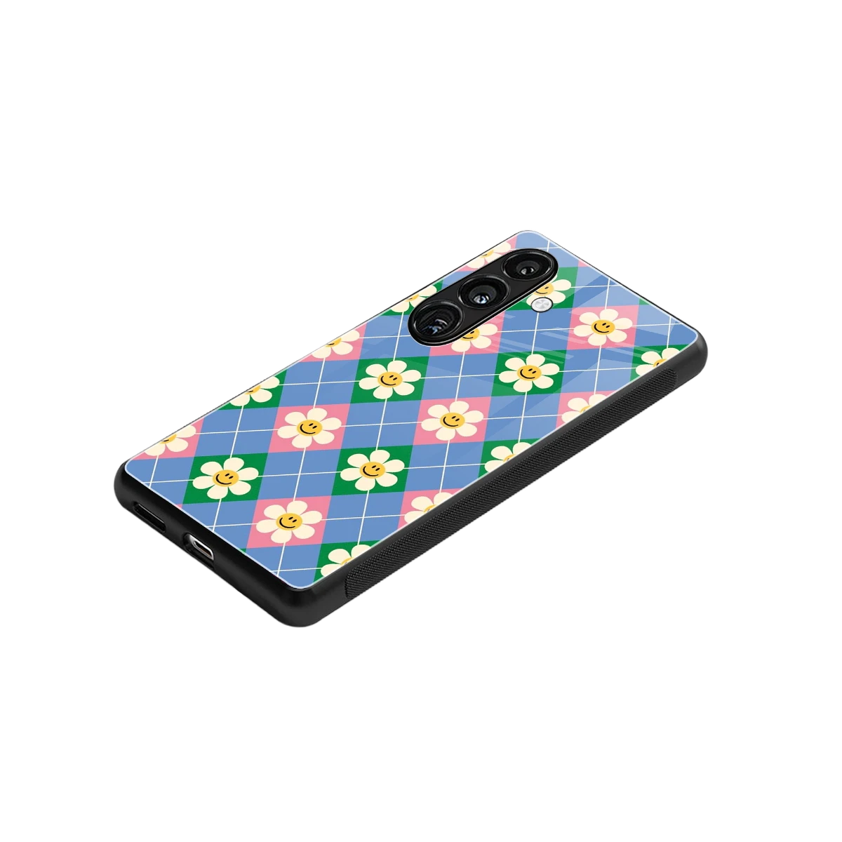 Joy Petals stylish phone case for samsung galaxy s24 | glossy glass and slim fit