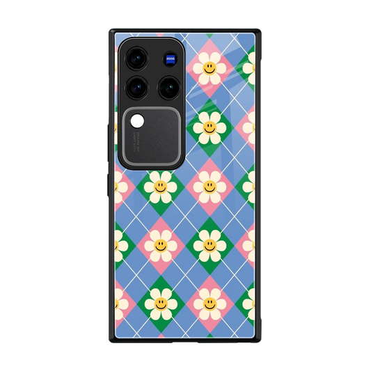Joy Petals back phone cover | glass case forvivo v30 pro