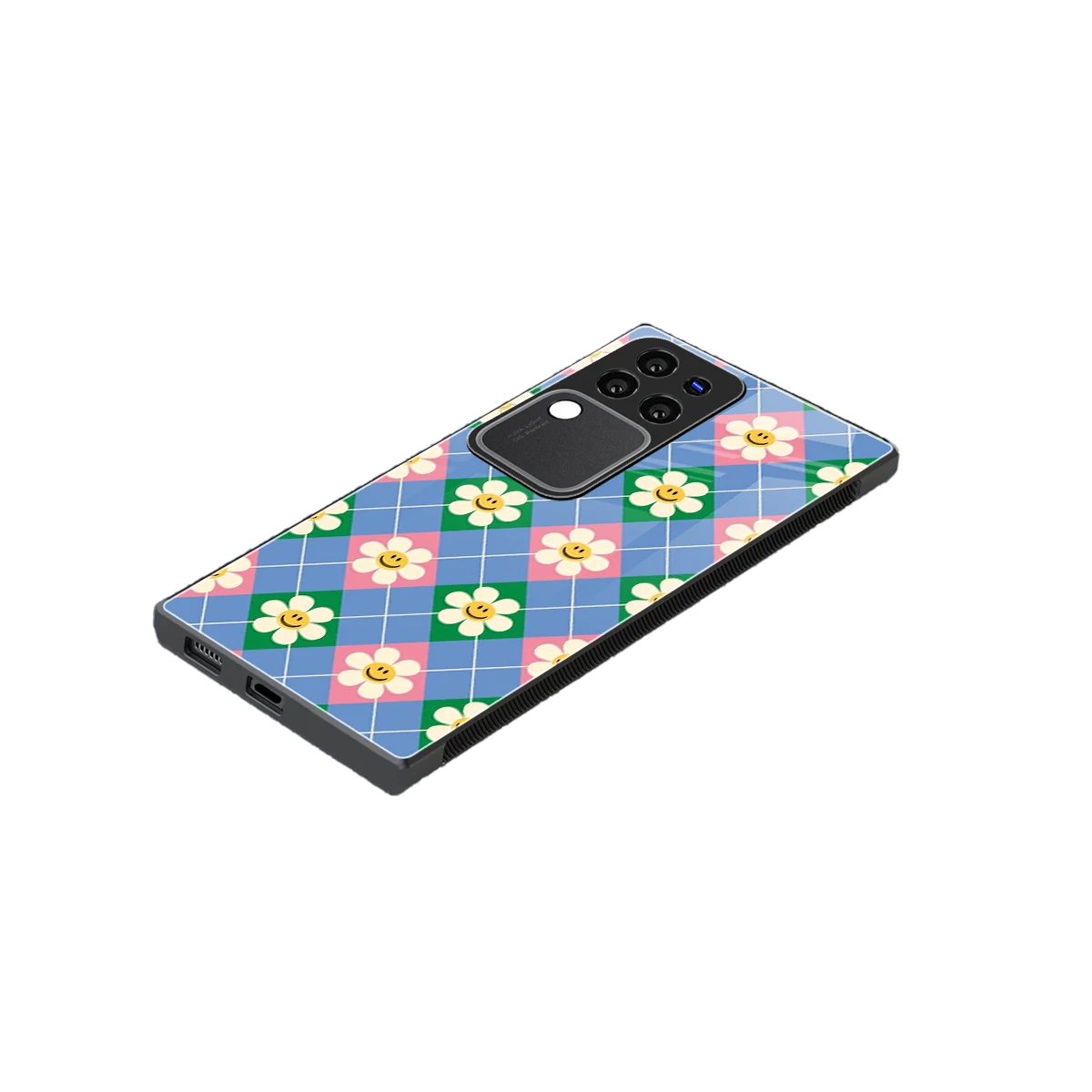 Joy Petals stylish phone case forvivo v30 pro | glossy glass and slim fit
