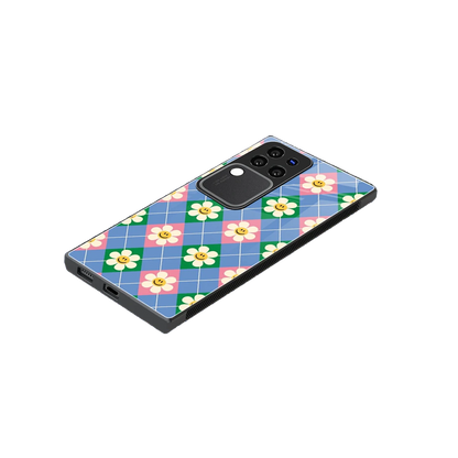 Joy Petals stylish phone case forvivo v30 pro | glossy glass and slim fit