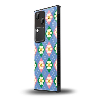 Joy Petals vivo v30 mobile cover | shockproof glass phone case